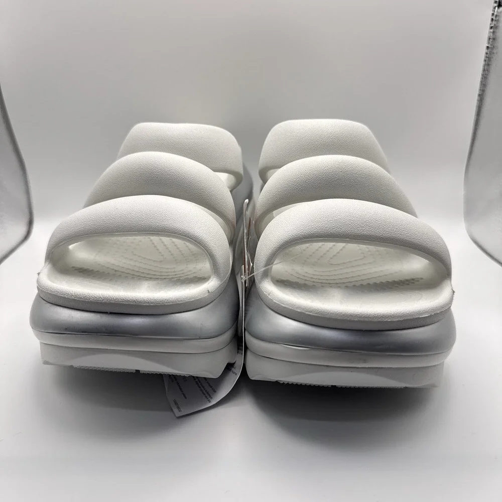 Crocs Unisex Mens 6 Womens 8 Mega Crush Metallic Triple Strap